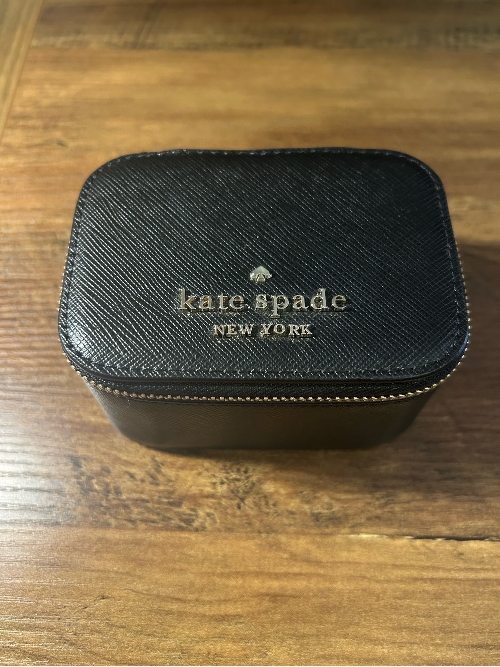 Kate Spade Black Leather Travel Jewelry Box